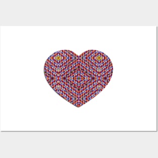 Flower Power Pattern and Heart Posters and Art